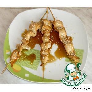 Рецепт: Японский шашлык из курицы Якитори