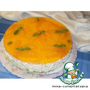 Рецепт: Апельсиново-творожный торт День Ангела