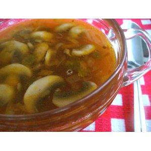 Рецепт: Постный суп с грибами и фасолью