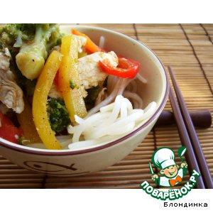 Рецепт: Курица с овощами в китайском стиле