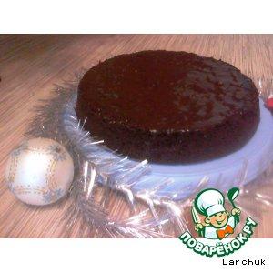 Рецепт: Шоколадно-медовый торт в шоколадной глазури