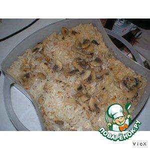 Рецепт: Рис с грибами и курицей в пароварке