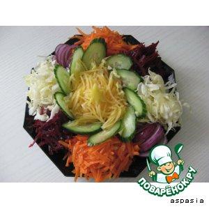 Рецепт: Салат овощной "И  талия!"