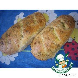 Рецепт: Луковый хлеб с сыром и прованскими травами