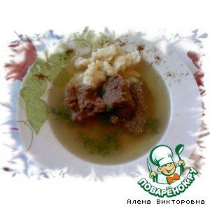 Рецепт: Оленина с клецками "по-немецки"