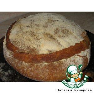 Рецепт: Белый хлеб на натуральной закваске