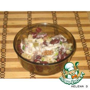 Рецепт: Тeплый салат с куриными сердечками