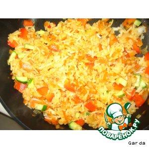 Рецепт: Рис с овощами в соевом соусе