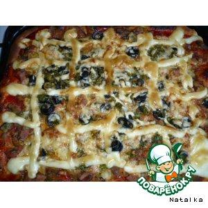 Рецепт: Пицца « Грибная радость»