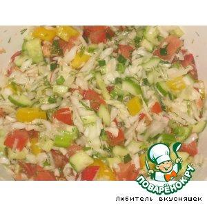 Капустный салат с овощами