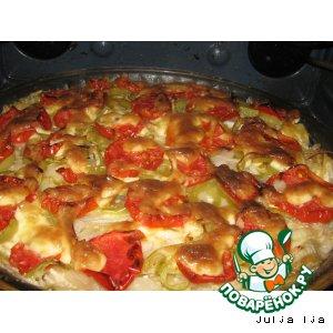 Рецепт: Картофель, запеченный с овощами
