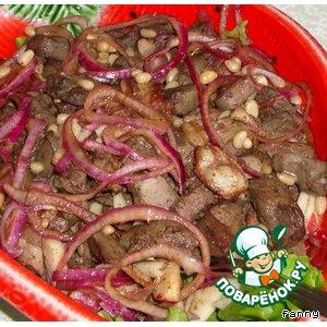 Рецепт: Перигорский салат с куриной печенью