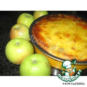 Рецепт: Пирог яблочный с заливкой