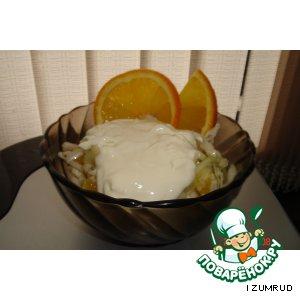 Рецепт: Салат из капусты и апельсина