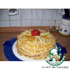 Рецепт: Кабачково-яичный торт закусочный