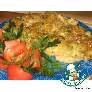 Рецепт: Картофельная запеканка с рыбой и креветками