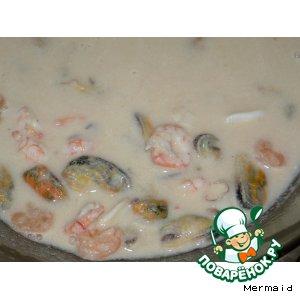 Рецепт: Суп-пюре рыбный с морепродуктами