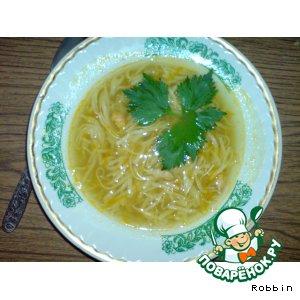 Рецепт: Суп-лапша с креветками