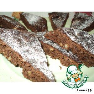 Рецепт: Быстрые шоколадные пирожные "Ореховое наслаждение"