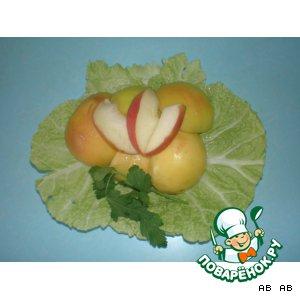 Рецепт: Маринованные яблоки с чесноком