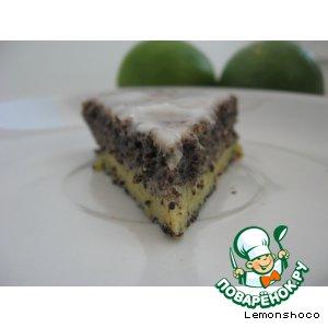 Рецепт: Маковый пирог с лимонной глазурью