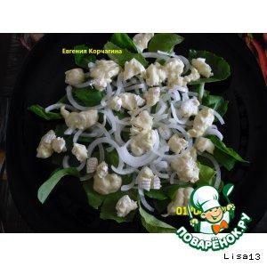 Рецепт: Салат из лука и сыра по рецепту Джейми Оливера