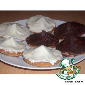 Рецепт: Марципановое печенье с шоколадной начинкой