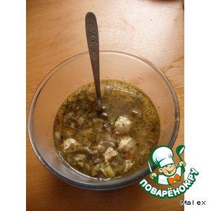Рецепт: Суп куриный с шампиньонами Восток-Запад