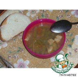 Рецепт: Суп с зеленой фасолью