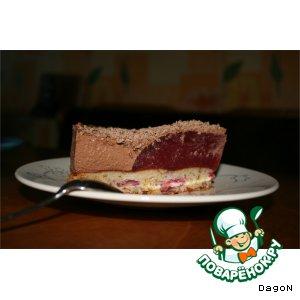 Рецепт: Шоколадный торт  с малиновым желе