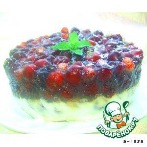 Десерт из простокваши с ягодами