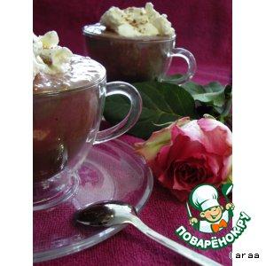 Рецепт: Шоколад с мороженым и малиной