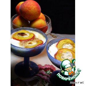 Рецепт: Запеченные персики с йогуртом или мороженым