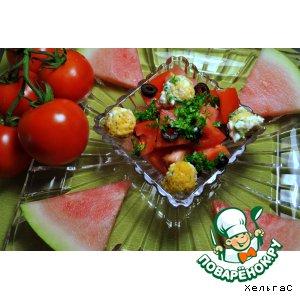 Рецепт: Арбузно-помидорная радость