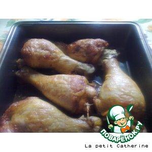 Рецепт: Голень куриная в паприке с начинкой
