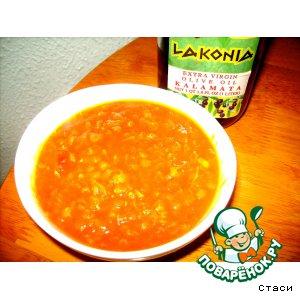 Рецепт: Томатный чечевичный суп с имбирем