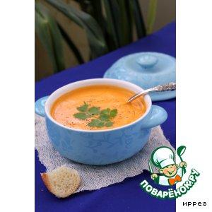 Рецепт: Суп из запеченной тыквы с грушами