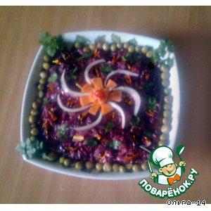 Рецепт: Куриный салат Осенний калейдоскоп
