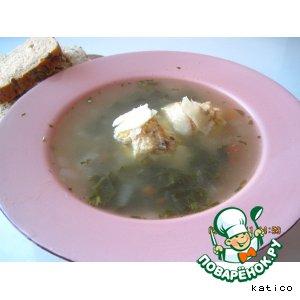 Рецепт: Рыбный суп со щавелем и рыбными фрикадельками