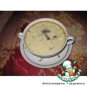Рецепт: Грибной суп-пюре с плавленым сырком