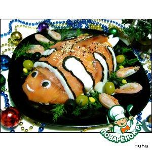 Праздничный салат "Новый год в гостях у Немо"