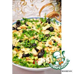 Рецепт: Салат с рукколой, авокадо и фетой "Арлекин"