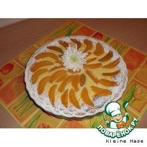 Рецепт: Творожный тарт с персиками