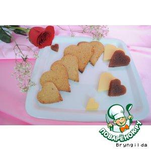 Рецепт: Арахисово-овсяное печенье От сердца к сердцу
