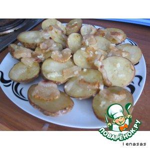 Рецепт: Картофель печеный с салом
