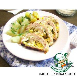 Рецепт: Куриный рулет с оливками