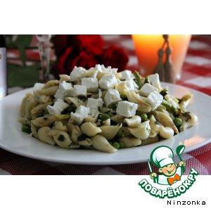 Рецепт: Asparagus and peas conchiglie - Ракушки с аспарагусом и горошком