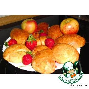 Рецепт: Пирожки с фруктовой начинкой из творожного теста