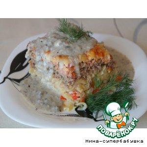 Рецепт: Лапша с мясом и помидорами