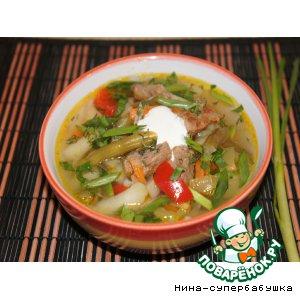 Рецепт: Густой овощной суп Палитра вкуса